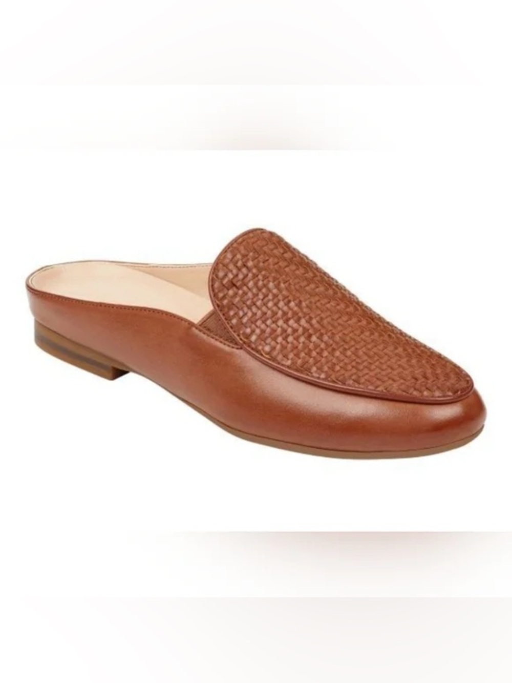 Easy Spirit Crellins Tan Woven Leather Slip-On Mule 7